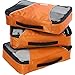 eBags Medium Classic Packing Cubes for Travel - 3pc Set - (Tangerine)