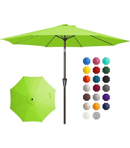 15' gray triple vent market patio umbrella with base PatioKingdom Patio Umbrella, 3 Tier Auto-tilt Outdoor Table Umbrella – Patio  Kingdom main image 0