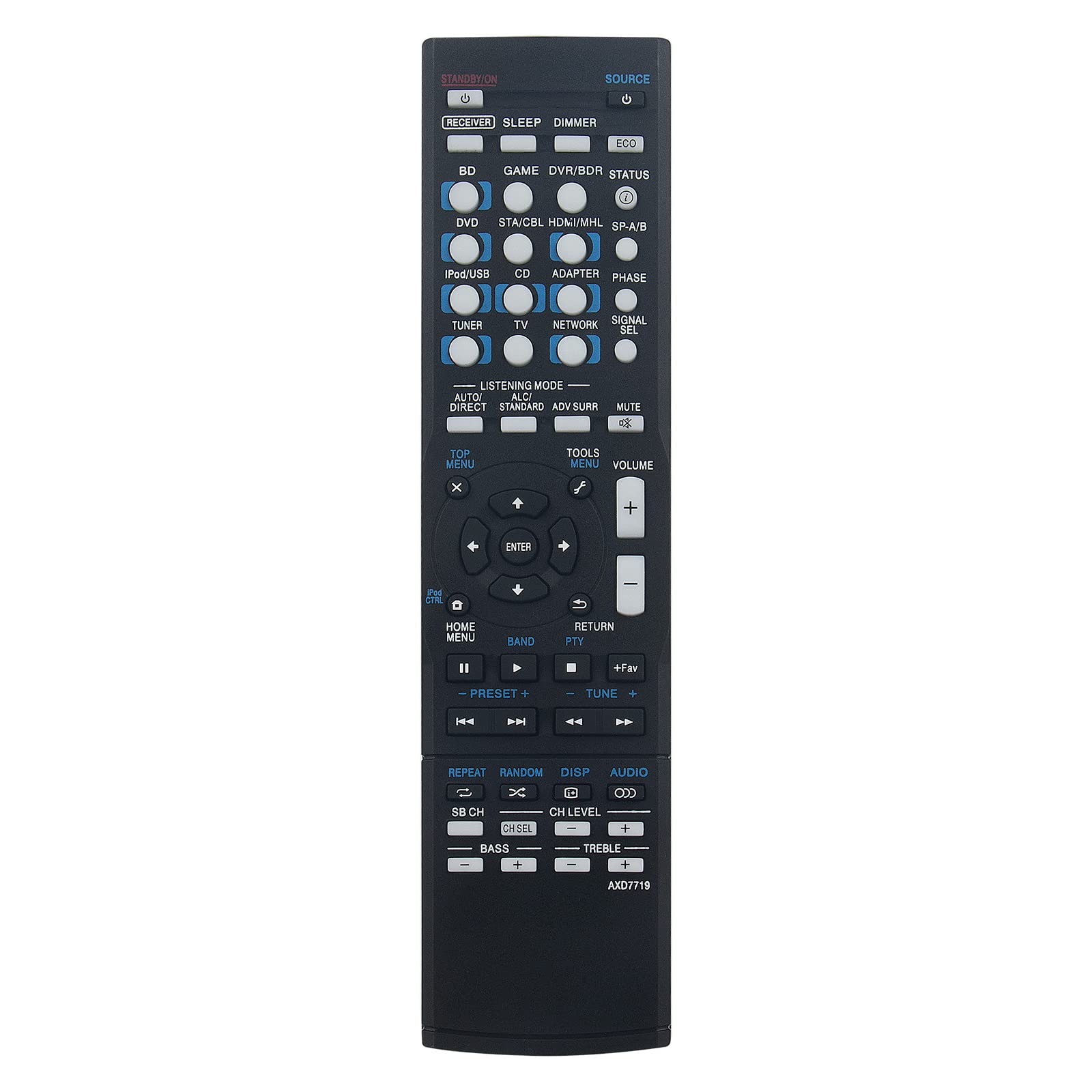 Replacement Remote Control Fit for Pioneer AV Receiver VSX-S310-K VSX-S310-S VSX-S510-K VSX-S510-S Remote AXD7719