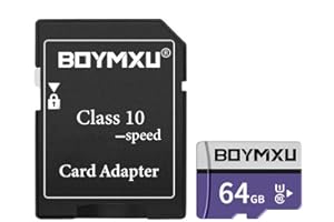 Memory Card 64GB,BOYMXU TF Card with Adapter,High Speed UHS-I U1Class 10 TF Card Memory Card for Phone Camera Computer-Purple