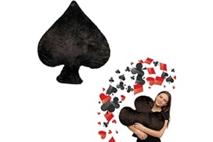 Soft Casino Themed Throw Pillow, Sofa Cushions, Poker Plush Pillows, Realistic Playing Card Heart-Shaped Pillow, Dice Pillow,