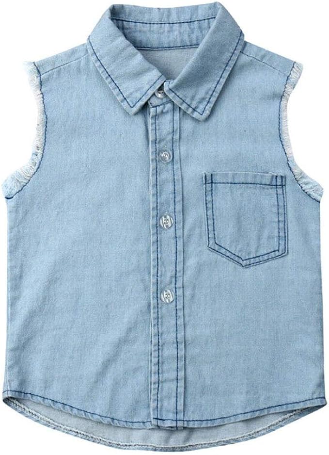 denim sleeveless top outfit