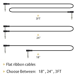 GOGHOST 24 Inch Guitar Patch Cables, 1/4" TS Right