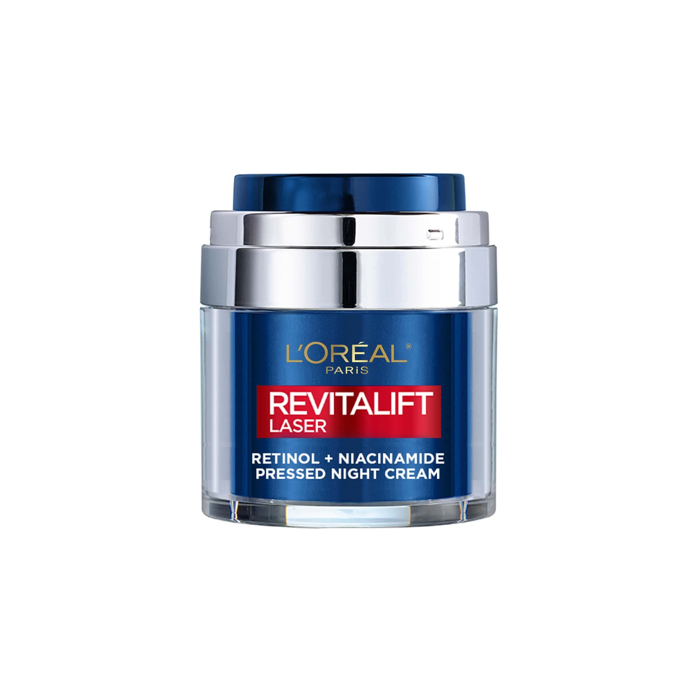 L’Oréal Paris Retinol Cream, Revitalift Laser Pressed Night Cream for Anti-Ageing with Retinol & Niacinamide, Moisturises Skin, Reduces Wrinkles & Evens Skin Tone, 50ml