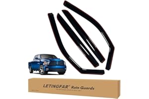 LETINGFAR in-Channel Rain Guards for Trucks Dodge RAM 1500 2019-2024 Crew Cab, Side Window Deflectors, Window Visors for Dodge RAM 1500,for RAM Car Accessories, 4 pcs