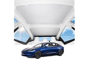 JOJOY LUX Upgraded Model 3 Sunshade Roof for 2021-2023 Tesla, Patent Magnetic Seamless Design for Tesla Model 3 Sunshade Roof Accessories with No Gaps at All, Heat Insulating Sun Shade, with Storage Bag, Gray
