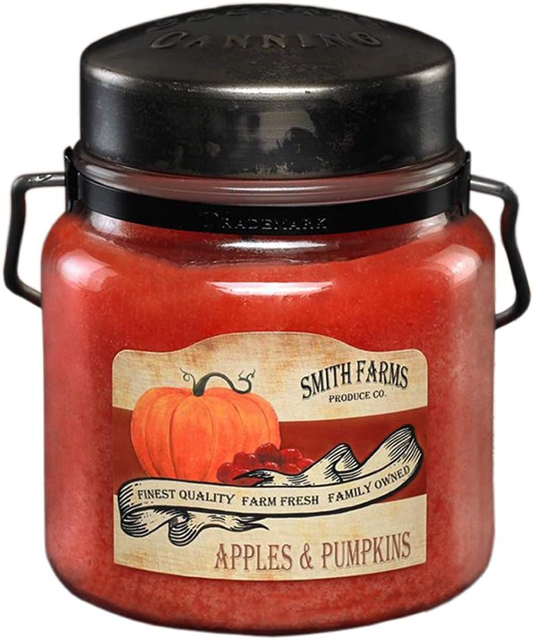 McCalls Candles | Apples and Pumpkins | Highly Scented & Long Lasting | Classic Painted Label | Hand Crafted Metal Lid with Strap and Handle| Premium Wax & Fragrance | Made in The USA | 16 oz