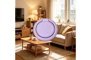 360° Rotating Finger Ring Grip, Universal Phone Stand with Back Sticker, Compatible with Magnetic Car Mount (Purple)