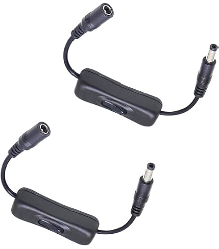 Power Inline Connector Inline Switch Cable For LED 5Pcs DC Power Inline Switch Cables | 5.5x2 ...