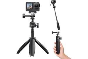 TELESIN 18.1'' Mini Selfie Stick Tripod for DJI OSMO Nano Action 6 5 4, GoPro Hero 13 12,Insta360 X5 X4 Ace Pro Camera Access