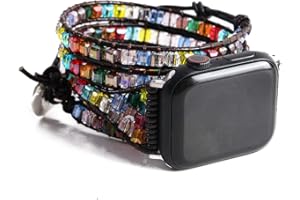 YGLINE Crystal Bracelet Compatible with Watch Band 38mm/40mm for Women, Handmade Beaded Band Replacement