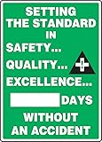 Accuform MSR132PL Plastic Write-A-Day Safety