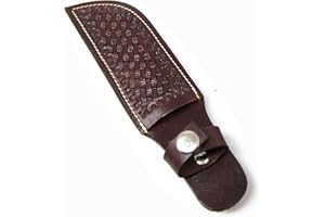 Hulara Genuine Leather Knife Sheath – Handmade 10" Leather Knife Holder with Belt Loop, Fits 8" Blade – Fixed Blade Knife Sheath, Leather Knife Sheaths, Knife Scabbard for Belt