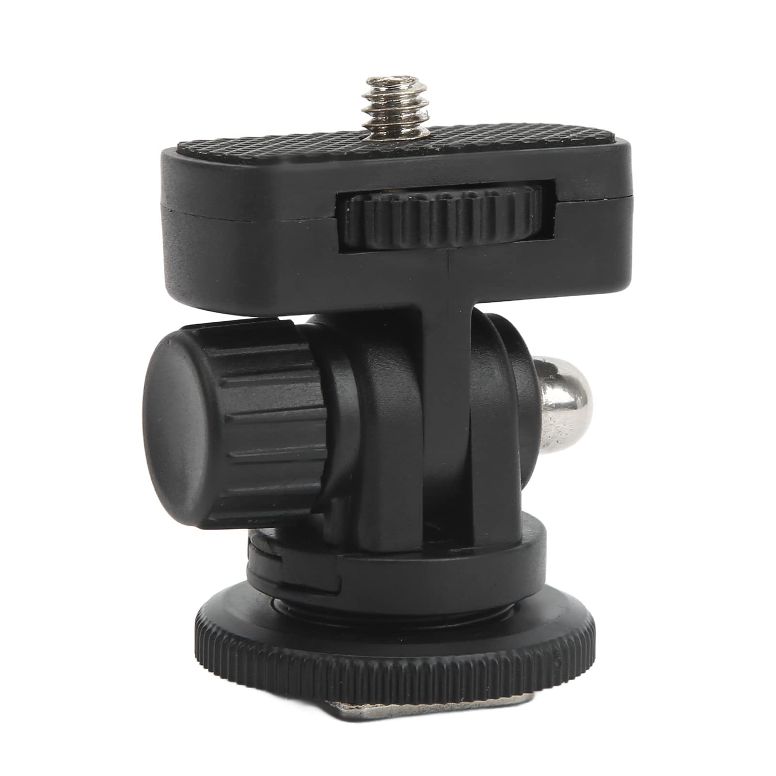 Mini Ball Head 4 Inch Cold Shoe Interface Mount Bracket Mini 180 Degree Adjustable Monitor Ball Head for DSLR Camera Tripod Flash Light Mount Mini 180 Degree Adjust
