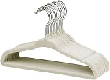 ManGotree Baby Velvet Hangers 15 Pack Non-Slip Ultra Slim Beige Kids