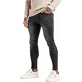 GINGTTO Men's Ripped Jeans Slim Fit Skinny Stretch Jeans Pants