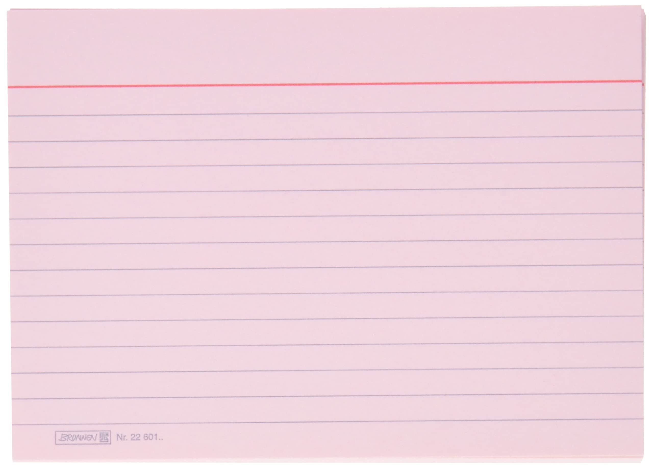Brunnen 102260120 Index Card A6 Lined Shrink-Wrapped Pack of 100 – Red