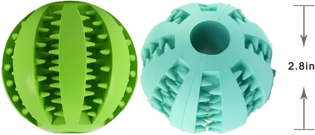 Pet Supplies : Bojafa Best Dog Teething Toys Ball Nontoxic Durable Dog IQ Puzzle Chew Toys for Puppy Small Large Dog Teeth Cleaning/Chewing/Playing/Treat Dispensing (2 Pack) : 