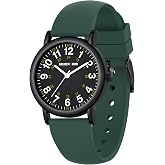 GOLDEN HOUR Waterproof Nurse Watch for Medical Professionals, Students Women Men - Military Time Luminouse Easy Read Dial, 24 Hour with Second Hand, Colorful Silicone Band