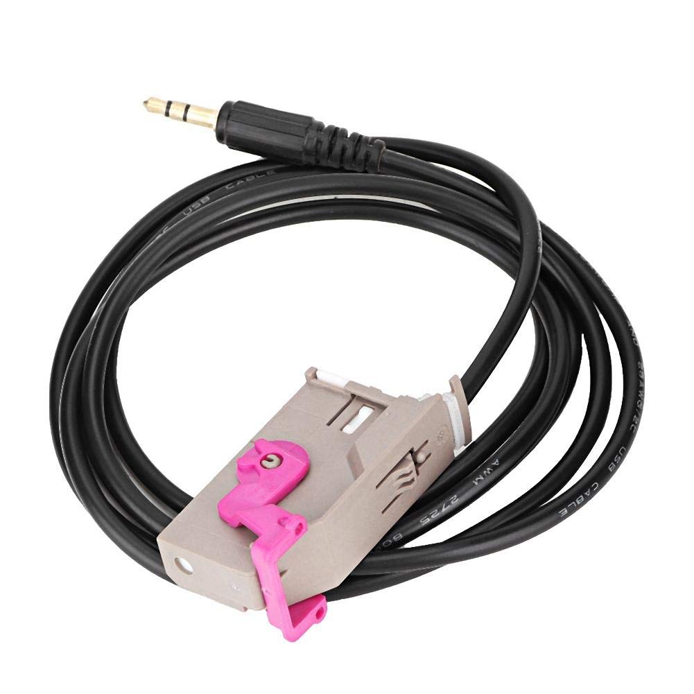 KIMISS Wire Cable ，Car Aux in E Navigation Male 3.5mm Audio Jack 32Pin Wire Cable for A4 a6