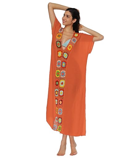 Ikulilky Femmes Robe Dété Surdimensionné Robe Maxi Kimono