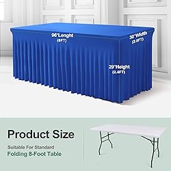 BDDC Table Skirts for Rectangle Tables 8ft