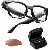 Rokid AI Glasses Style Pack with Photochromic Lenses,Camera &amp; Power Capsule | Non-display smart audio glasses with ChatGPT &amp; Gemini, 3K POV video, real-time translation, open-ear audio, hands-free calls