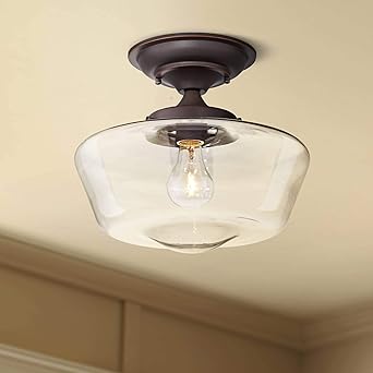 Schoolhouse Floating Modern Ceiling Light Semi Flush Mount Fixture