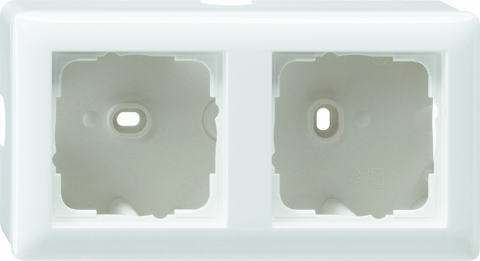 Gira Standard 55 006227 Double Cover Frame for Surface-Mounting Matte Pure White