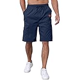 Men's Casual Jogger Shorts Elastic Waist Cargo Shorts Relaxed Fit SweatShorts Running Workout Sport Twill Shorts