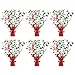 Juvale 6-Pack Red Center Table Weights - 13.5 x 2.3 x 1.7 In - Balloon Centerpieces & Festive Balloon Weights for Party Table Decoration