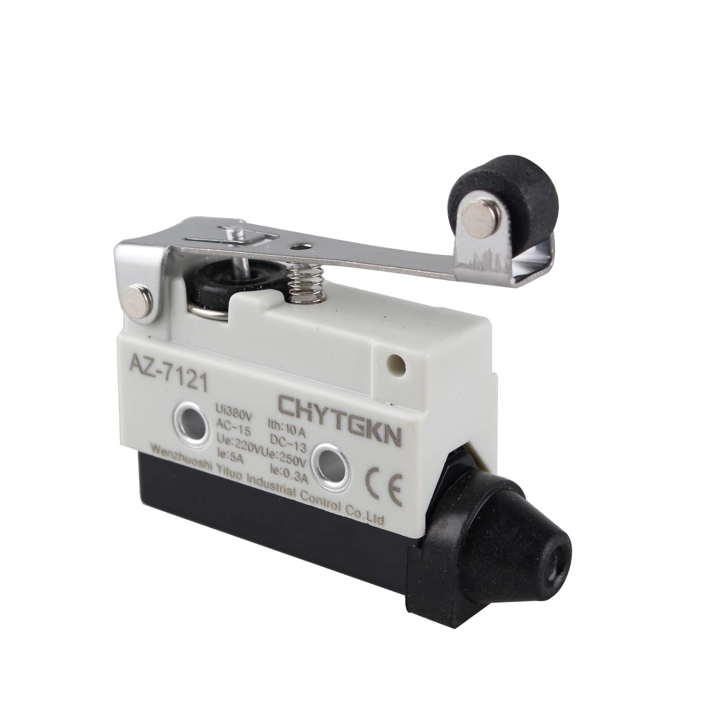 Futheda Horizontal Limit Switch AZ-7121 TZ-7121 Micro Momentary Long Hinge Roller Lever Actuator AC 380V 10A Single Pole Switch Panel Mount 1NC+1NO