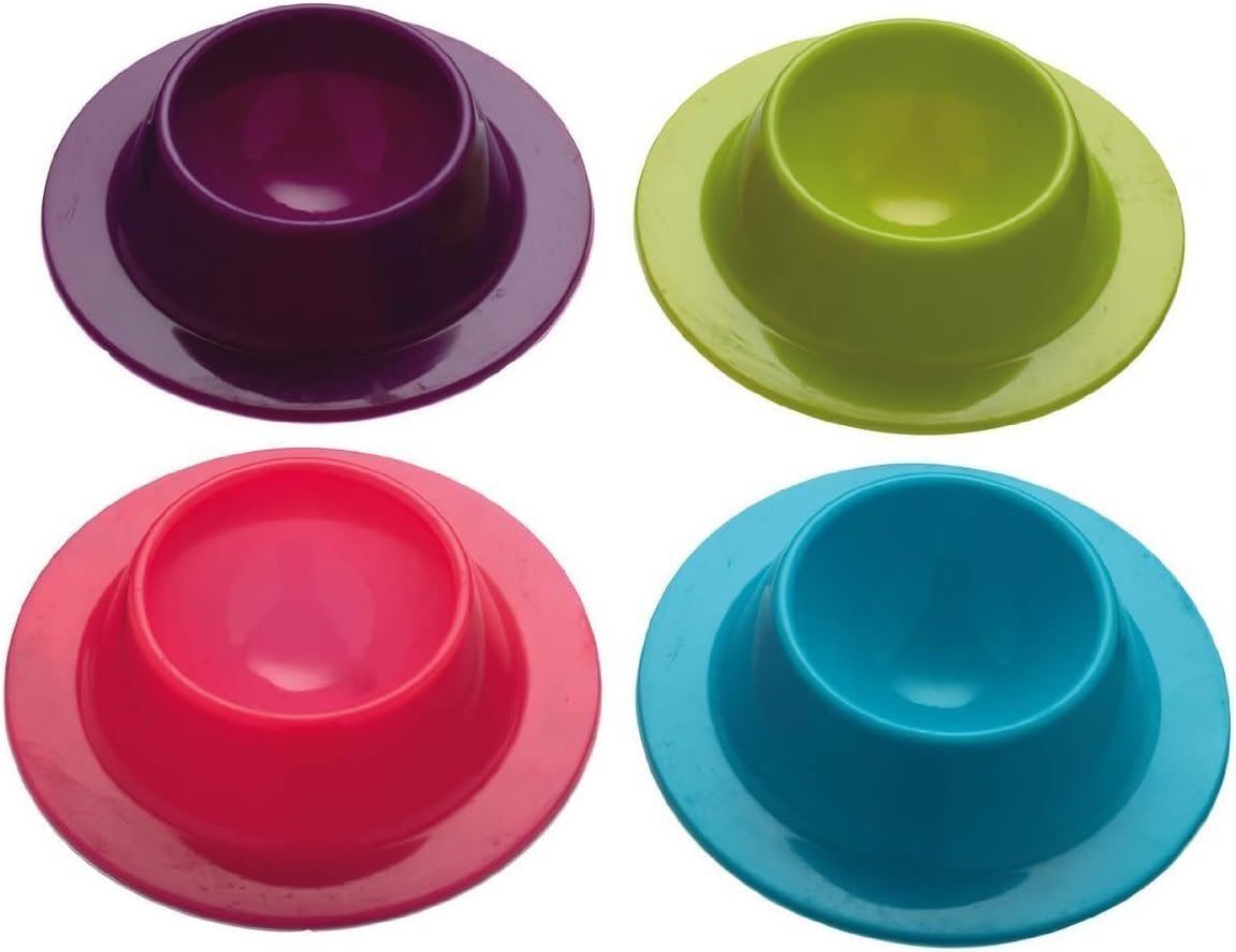 Superideal  Silicone Egg Serving Cup Holders (Set of Four)(Sent by Random Color Combination)