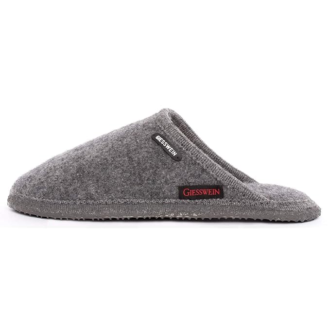 GIESSWEIN - Tino Filzpantoffeln, leichter Unisex-Hausschuh, Slipper, Schuhe für Zuhause, Pantoletten für Männer & Frauen, Gem
