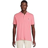 U.S. Polo Assn. Men's Solid Short Sleeve Interlock Polo Shirt, Golf Shirts for Men, Business Casual Polos