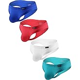 iKingsky Men's Cheeky Briefs Sexy Low Ries Pouch Mens Underwear