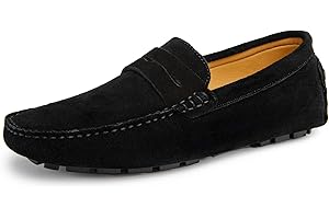 Go Tour Men's Penny Loafers Moccasin Driving Shoes Slip On Flats Boat Shoes