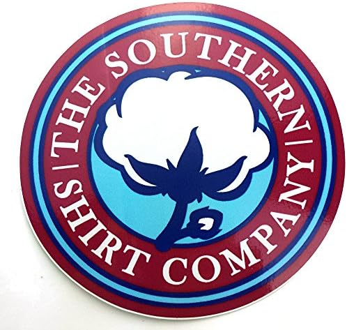 AUTHENTIC THE SOUTHERN SHIRT COMPANY USA SSCo 4" ROUND COTTON PREPPY VINYL STICKER DECAL SOUTHERN PROPER MURICA (Maroon Signature)