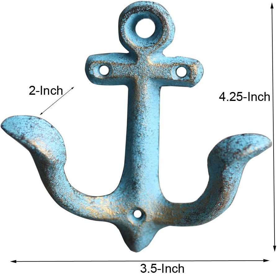 Amazon Com Kiaotime Blue Vintage Rustic Cast Iron Nautical
