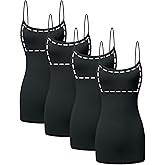 Sugar Sunday Long Cotton Camisole Top with Built in Bra