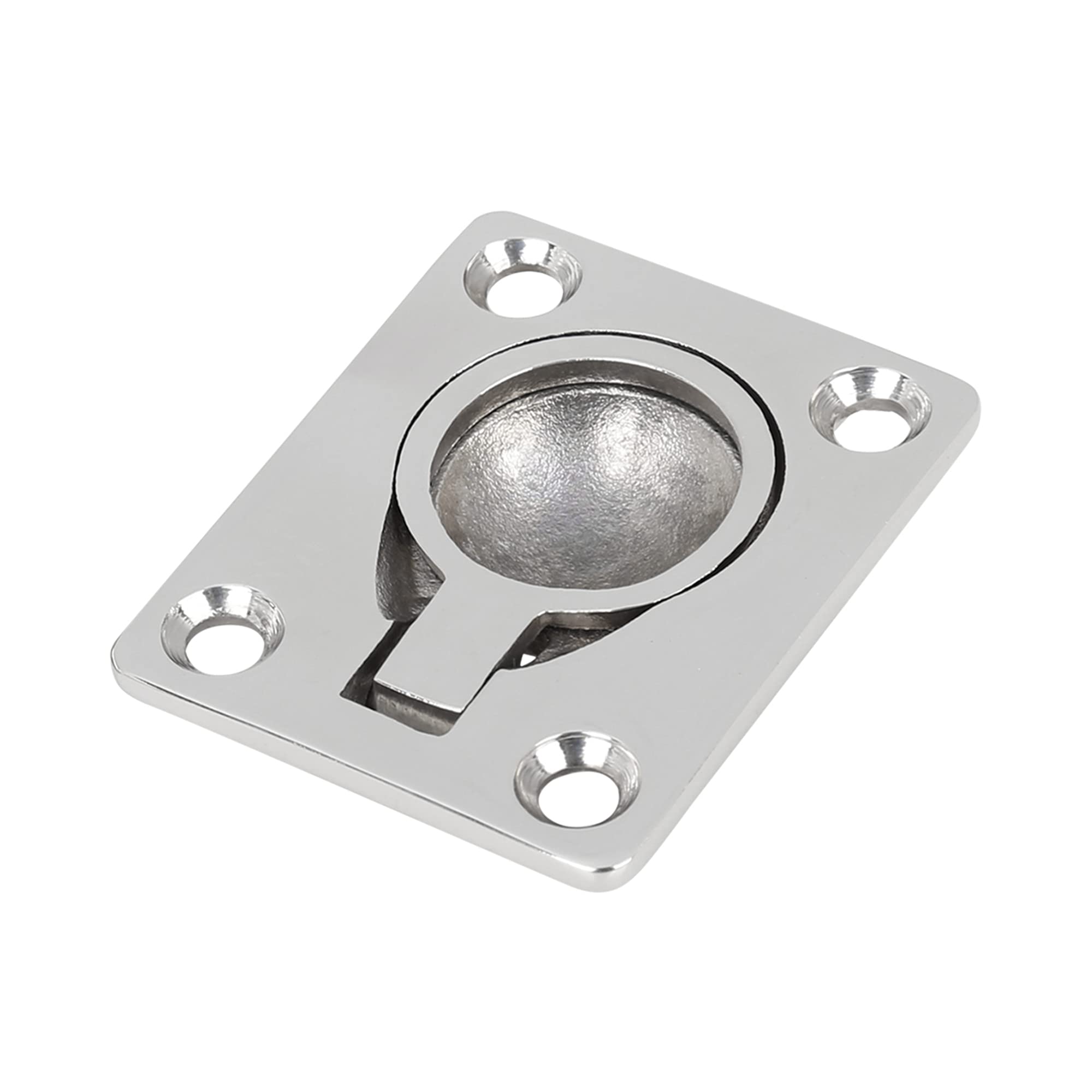 X AUTOHAUX 47x38mm Boat Floor Locker Hatch Lift Flush Ring Pull Handle