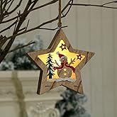 Christmas Light Xmas Ornaments Hanging Decoration Snowman Tree Shape Hanging Light for Christmas Birthday Party Art Decorations(Snowman)