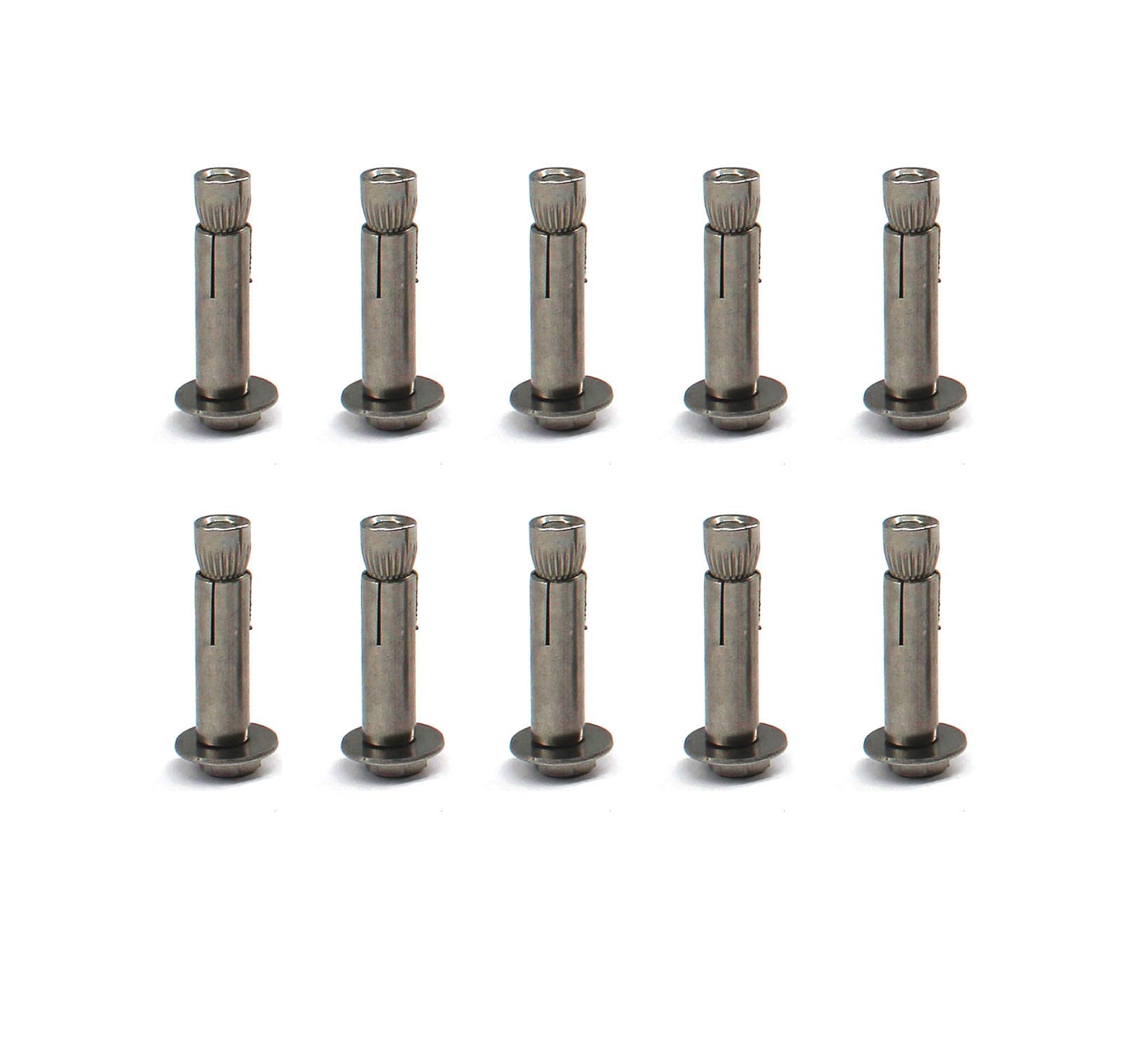 10 pcs of M6*50 Fine processed 304 stainless steel Sleeve Anchor bolt with hex head