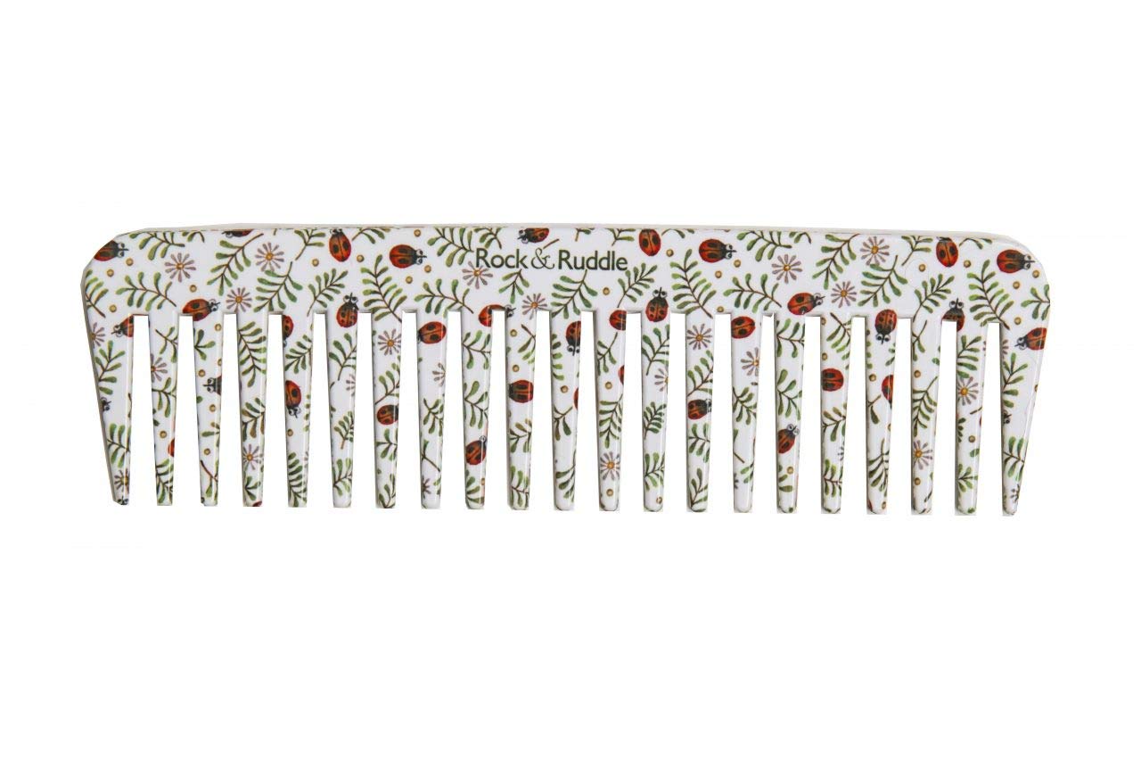 Rock & Ruddle Wide Tooth Comb. Perfect for Detangling Wet Hair and Applying Hair Color. Ladybirds Design — image 1