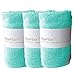 MojaWorks Microfiber Face Cloth Cleaning - Heavy Duty Stitching, Dual Purpose, Ultra Dense, Exfoliate Skin, Cleanse Pores - Easily Remove Makeup Dead Skin Cells - 3 Pack Measures 12