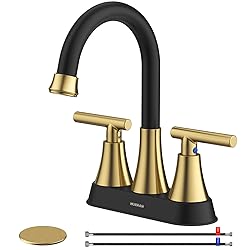 Bathroom Faucets for Sink 3 Hole, Hurran 4 inch