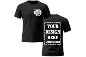 Custom T Shirts Personalized Tshirts with Your Logo Photo Text Design Your Own Custom Shirts for Men Women Unisex