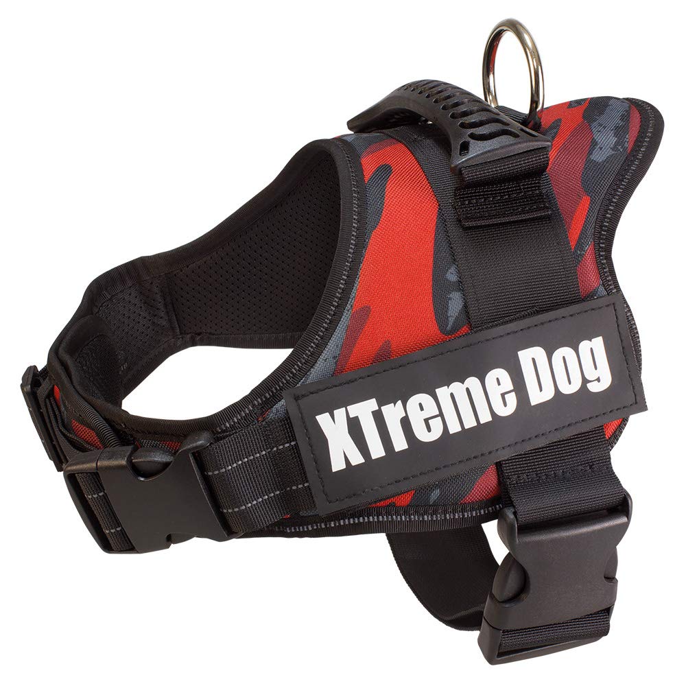 Arquivet Xtreme Dog Harness Camouflage Red Size: XS/44-57 cm – Ergonomic Adjustable Neck Harness and Extra Strong for Dogs – For Training and Walking Your Pet