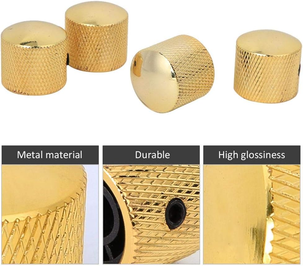 Guitar Knobs 4pcs Replacement Tone Control Knob Volume Vault for Electric Bass Guitar Musical Instrument Accessories Musical Instrument Accessories - Image 5