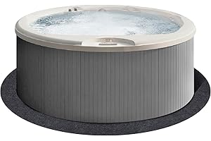 Neorexon 78” Dia Round Hot Tub Mat, Water Absorbent Round Thickened Hot Tub Mat, Large Washable Ground Protector Hot Tub Mat for Inflatable Tub for Indoor&Outdoor